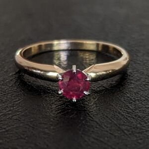 SALE! 14K Ruby Solid Gold Ring
